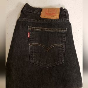 Levi's 514 34x30 black straight fit jeans